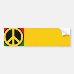 Coche Pegatina para el parachoques de la paz de Rasta