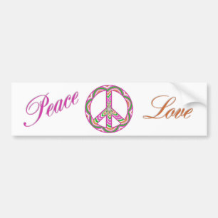 Coche Pegatina para el parachoques de la paz y del amor