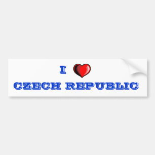 Coche Pegatina para el parachoques de la República Chec