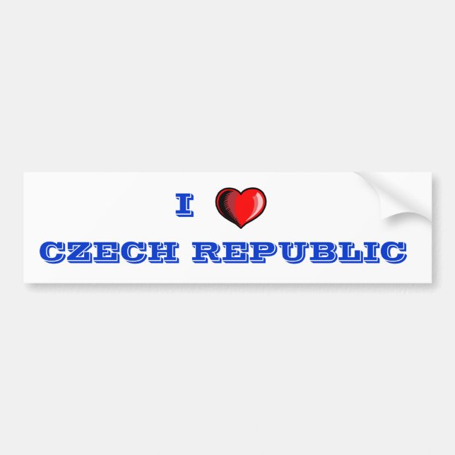 Coche Pegatina para el parachoques de la República Checa (Frente)