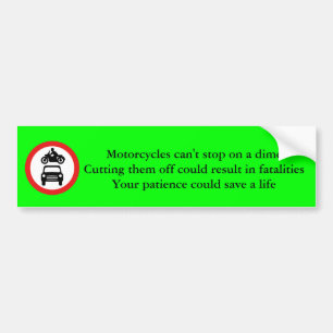 Coche pegatina para el parachoques de la seguridad del