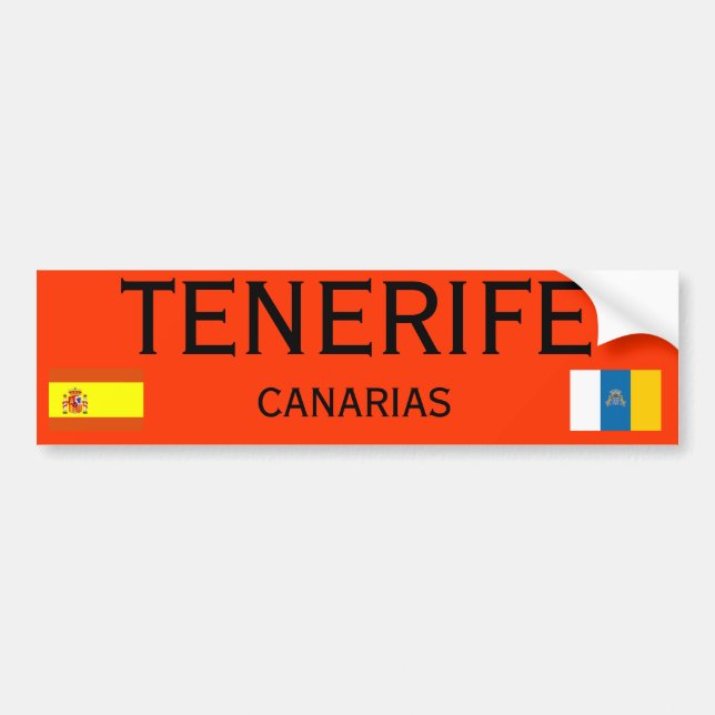 Coche Pegatina para el parachoques de las islas Canarias (Frente)