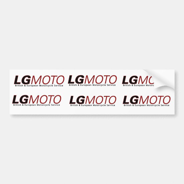 Coche Pegatina para el parachoques de LG Moto (Frente)