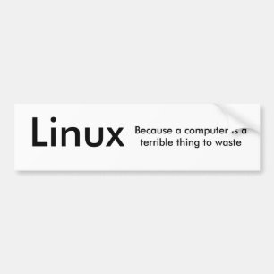 Coche Pegatina para el parachoques de Linux