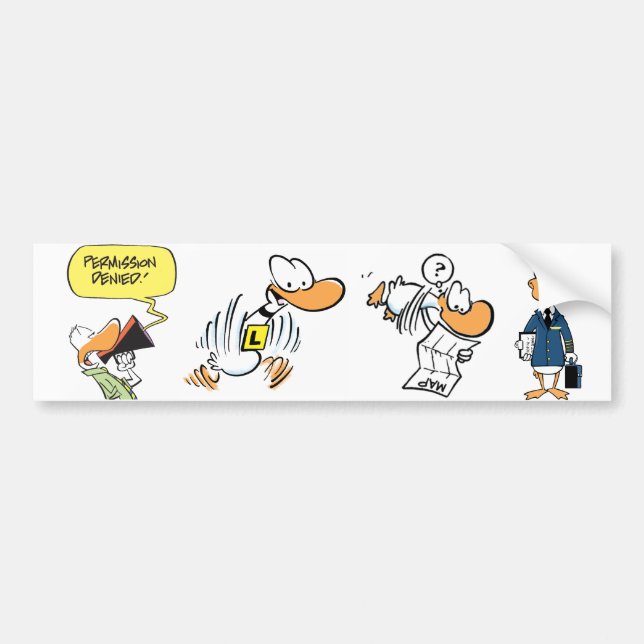 Coche Pegatina para el parachoques de los dibujos (Frente)