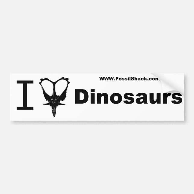 Coche Pegatina para el parachoques de los dinosaurios (Frente)