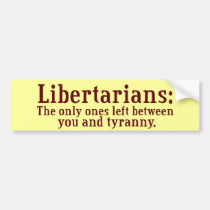 Coche Pegatina para el parachoques de los libertarios