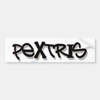 Coche pegatina para el parachoques de los pextris