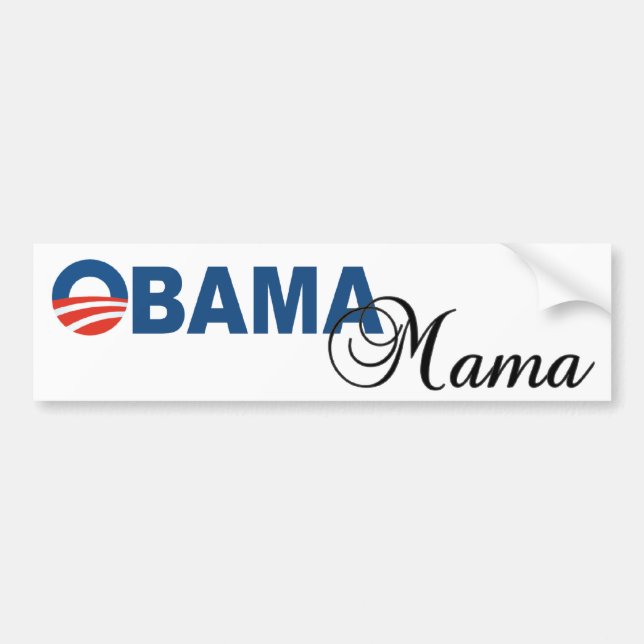 Coche Pegatina para el parachoques de mamá Logo de Obama (Frente)