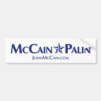 Coche Pegatina para el parachoques de McCain-Palin