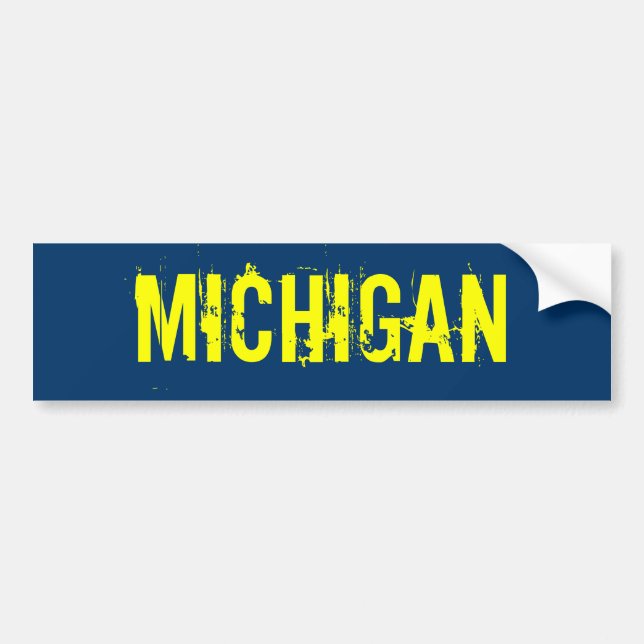 Coche Pegatina para el parachoques de Michigan (Frente)