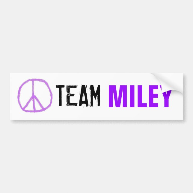Coche Pegatina para el parachoques de Miley del equipo (Frente)