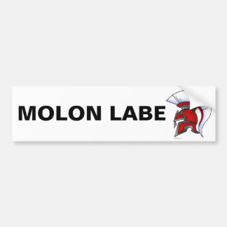Coche Pegatina para el parachoques de Molon Labe