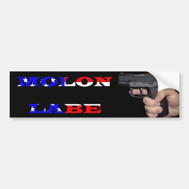 Coche Pegatina para el parachoques de Molon Labe (Frente)