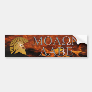 Coche Pegatina para el parachoques de Molon Labe