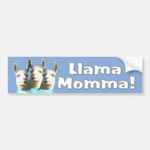 Coche Pegatina para el parachoques de Momma de la llama