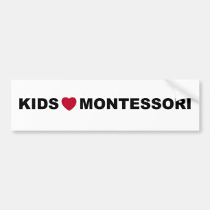 Coche Pegatina para el parachoques de Montessori del