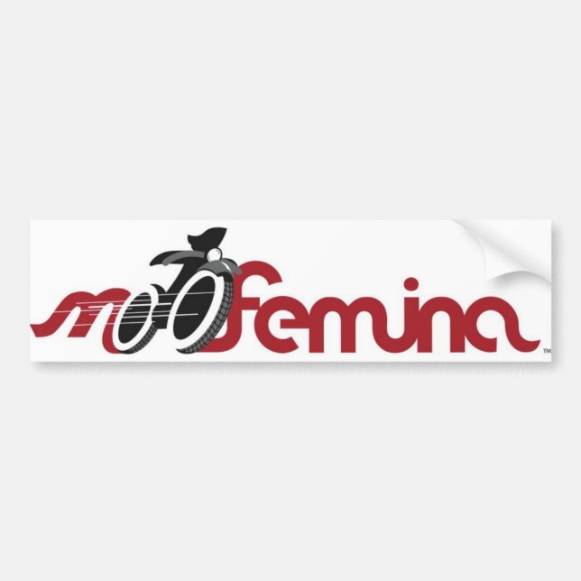 Coche Pegatina para el parachoques de MotoFemina (Frente)
