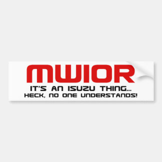 Coche Pegatina para el parachoques de MWIOR