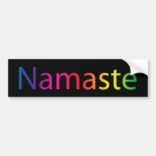 Coche Pegatina para el parachoques de Namaste en negro