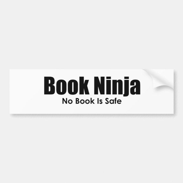 Coche Pegatina para el parachoques de Ninja del libro (Frente)
