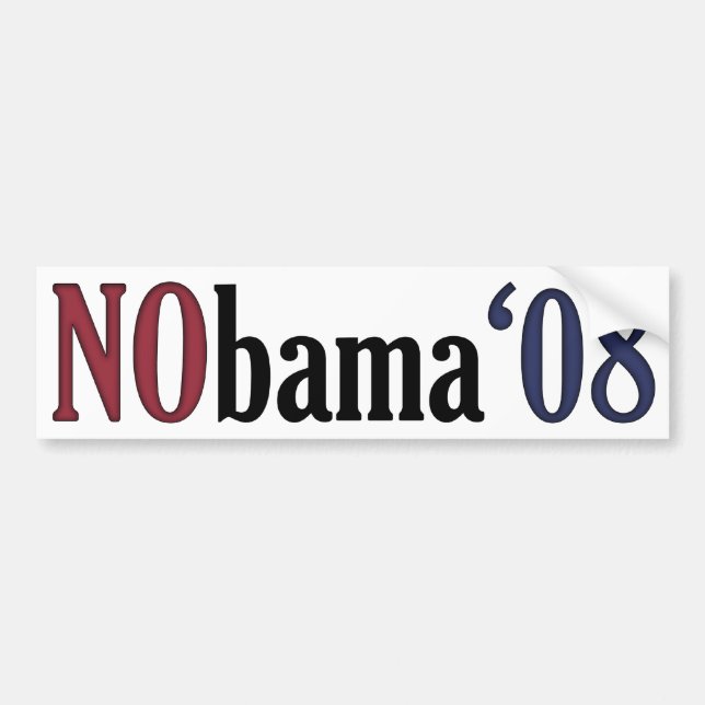 Coche Pegatina para el parachoques de NObama (Frente)