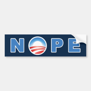 Coche Pegatina para el parachoques de Nope de Obama