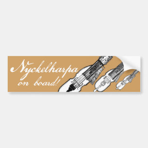 Coche Pegatina para el parachoques de Nyckelharpa