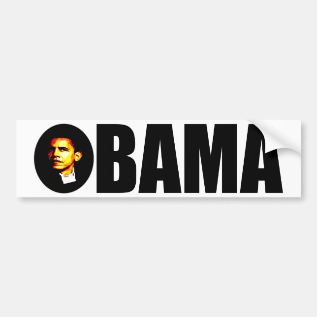 Coche Pegatina para el parachoques de Obama (Frente)