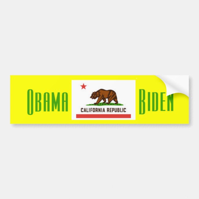 Coche Pegatina para el parachoques de Obama Biden (Frente)
