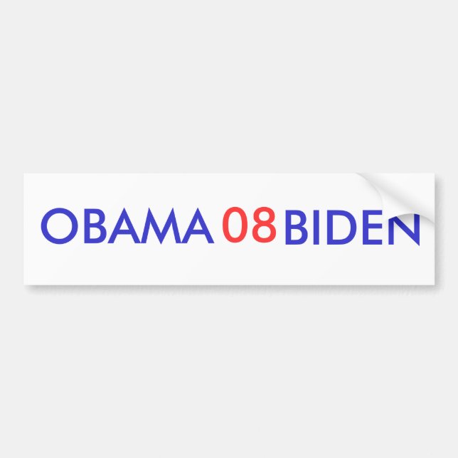 Coche Pegatina para el parachoques de Obama-Biden 08 (Frente)