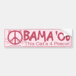 Coche Pegatina para el parachoques de Obama de este gato