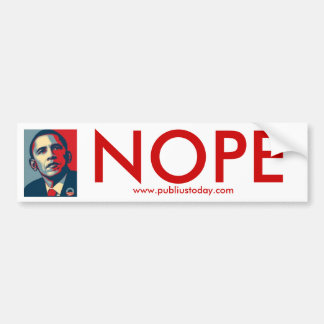 Coche Pegatina para el parachoques de Obama Nope