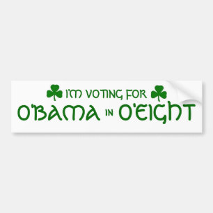 Coche Pegatina para el parachoques de O'Bama O'Eight