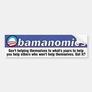 Coche Pegatina para el parachoques de Obamanomics