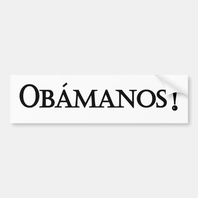 Coche Pegatina para el parachoques de Obamanos (Frente)