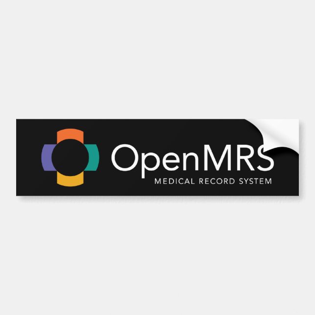 Coche Pegatina para el parachoques de OpenMRS - negro (Frente)