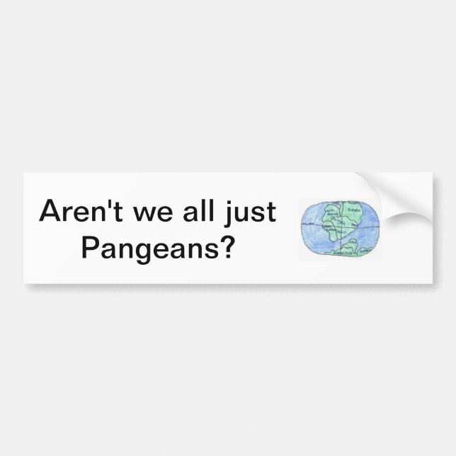 Coche Pegatina para el parachoques de Pangea (Frente)