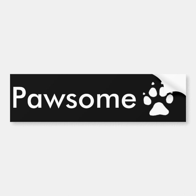 Coche Pegatina para el parachoques de Pawsome (Frente)