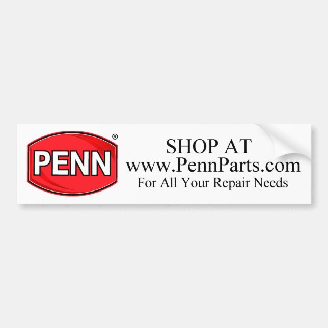Coche pegatina para el parachoques de PennParts.com (Frente)