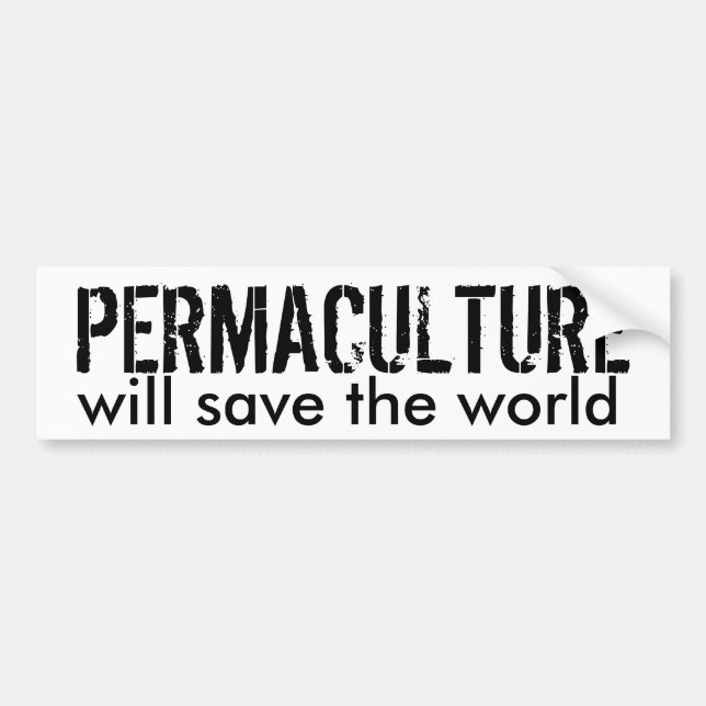 Coche Pegatina para el parachoques de Permaculture (Frente)
