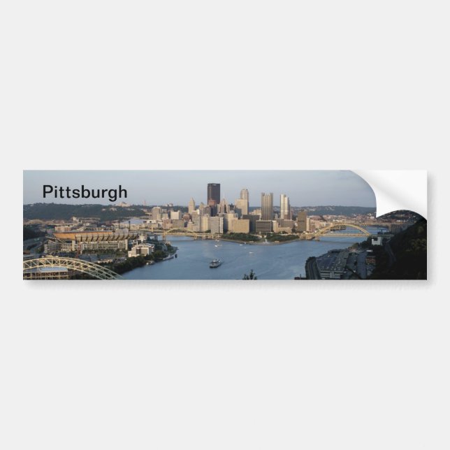 Coche Pegatina para el parachoques de Pittsburgh (Frente)