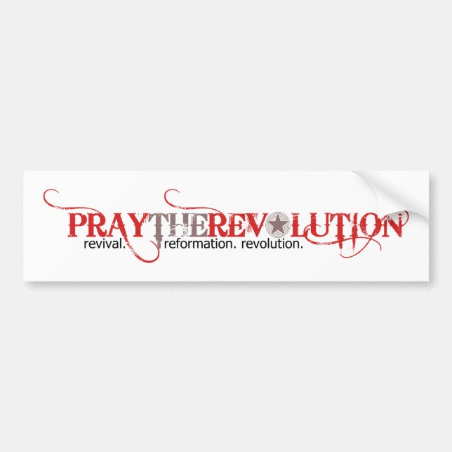 Coche Pegatina para el parachoques de PRAYTHEREVOLUTION (Frente)