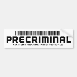Coche Pegatina para el parachoques de Precriminal