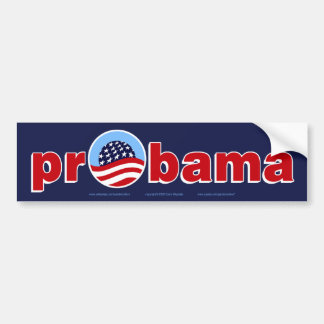 COCHE PEGATINA PARA EL PARACHOQUES DE PRO-OBAMA