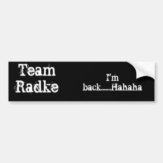 Coche Pegatina para el parachoques de Radke del equipo