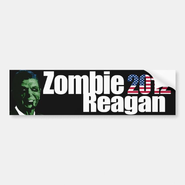 Coche Pegatina para el parachoques de Reagan del zombi (Frente)