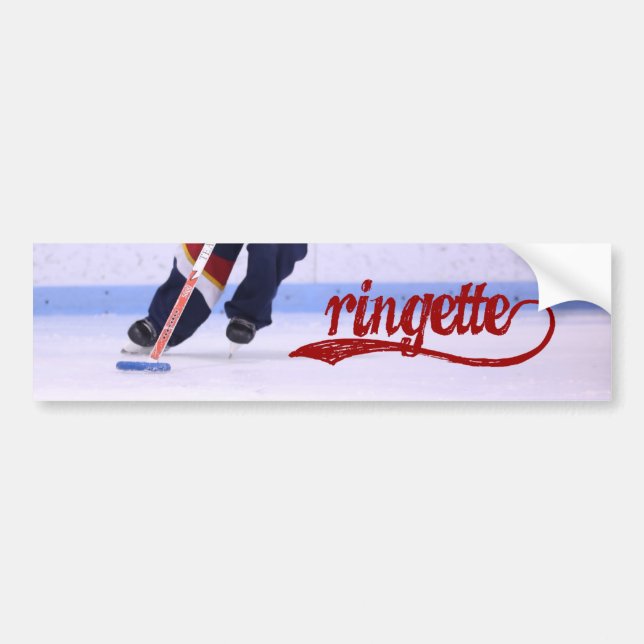 Coche Pegatina para el parachoques de Ringette (Frente)