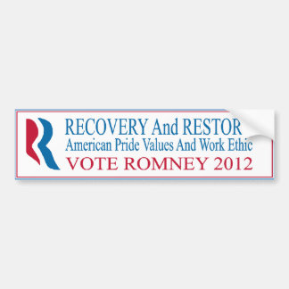 Coche Pegatina para el parachoques de ROMNEY