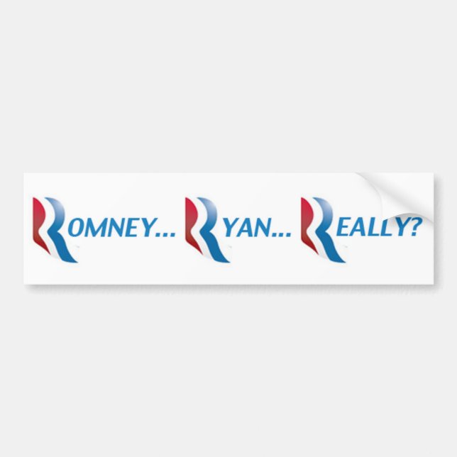Coche Pegatina para el parachoques de Romney Ryan (Frente)